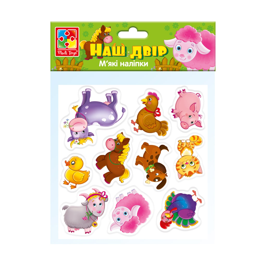 Набір для творчості Vladi Toys М'які наліпки Наш двір, 10 шт, від 3 років (VT4210-11)