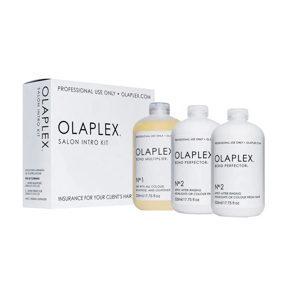 Набір Olaplex Salon Intro Kit для захисту волосся при фарбуванні (концентрат-захист, 525 мл + коктейль-фіксатор, 2*525 мл)